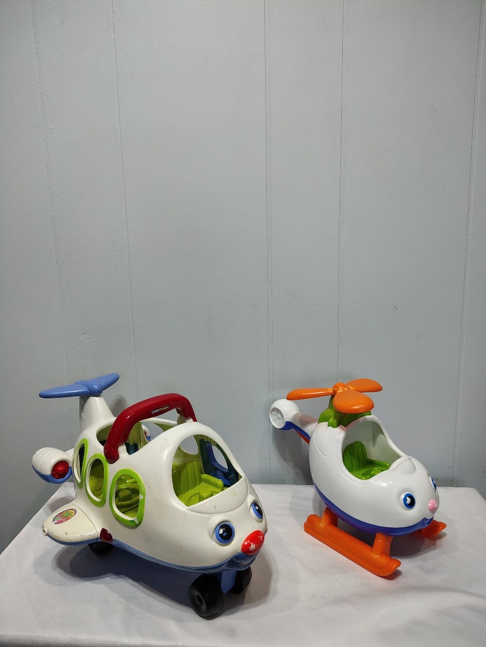 Fisher-Price Little People Airplane & Helicopter Lot Vintage